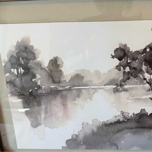 Hearth & Hand Washed Stream Framed Wall Art -Watercolor Like 24 (w) x 18 (H) NWT - Picture 6 of 9